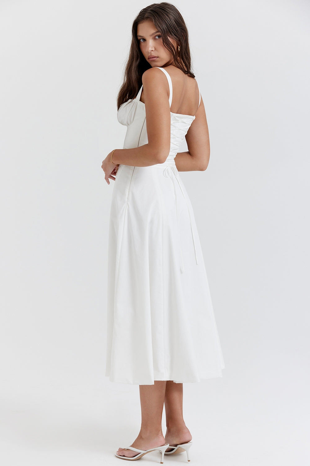 Carmen White Bustier Sundress