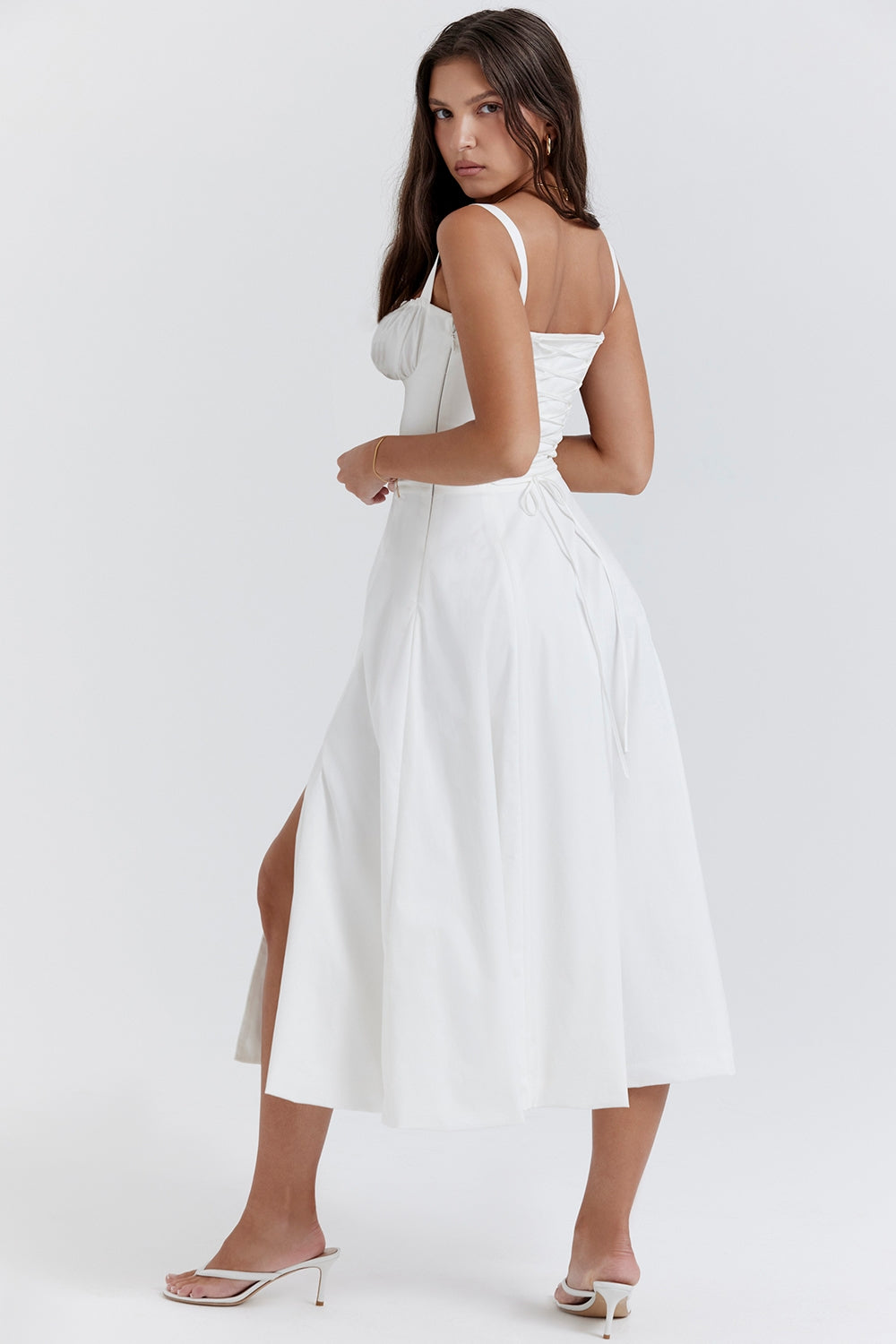 Carmen White Bustier Sundress