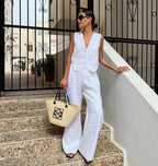 White Linen Set